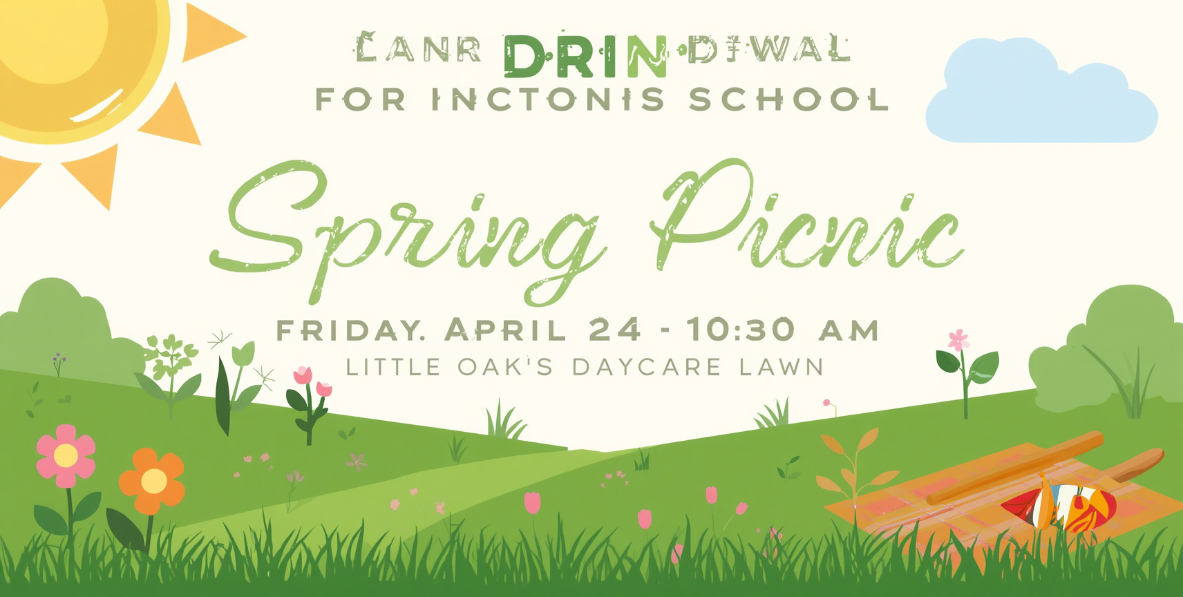 Outdoor school picnic—example style for Mint Invite school event invitations